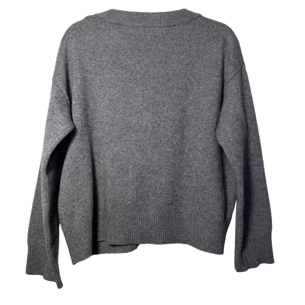 Rails Women's Olivia Ash Grey Wool Cashmere Blend Lace Up Ribbon Sweater Size S - Picture 3 of 11